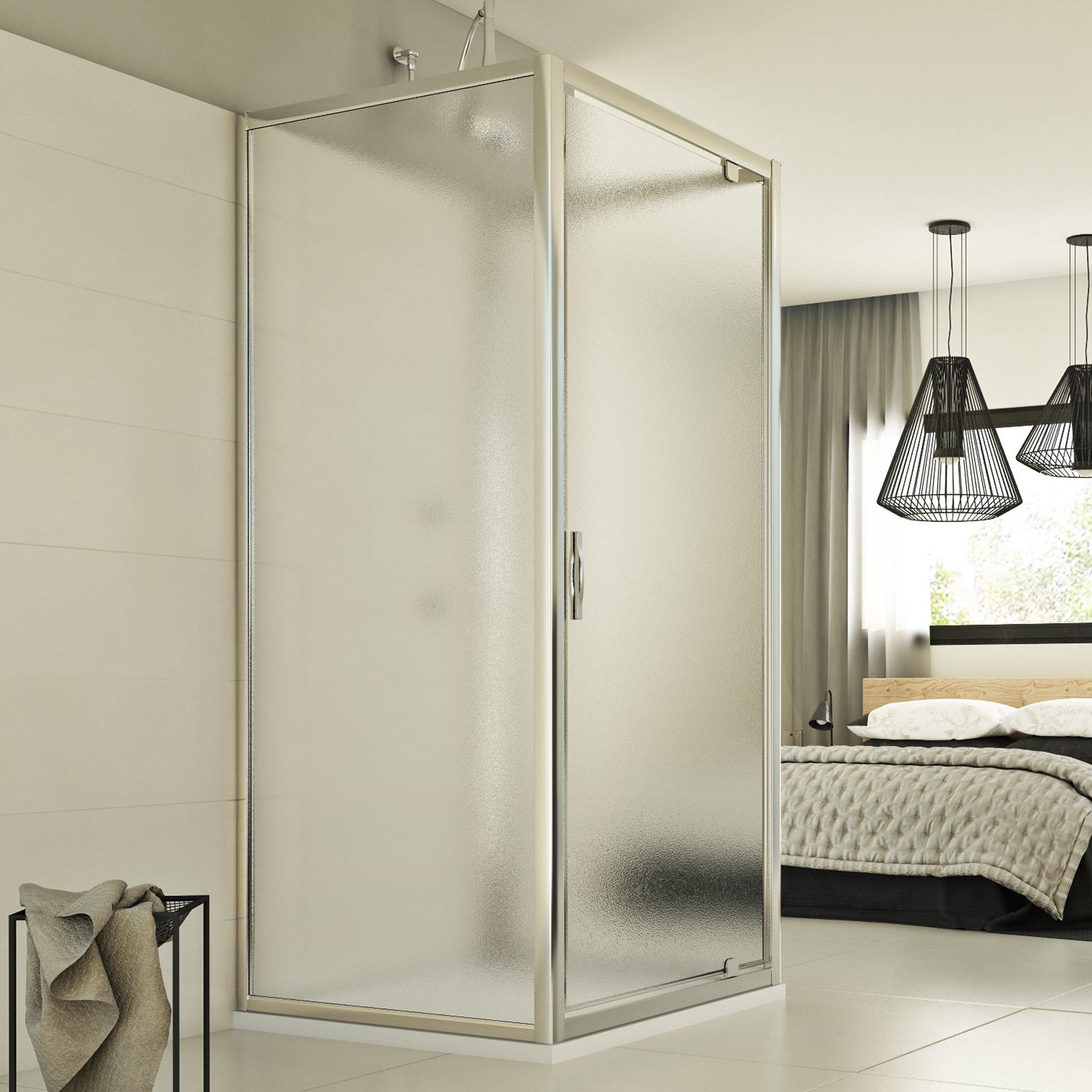 foto del prodotto box doccia 3 lati 70x90x70 ap. 90 cm h198 stampato c mod. cristal trio 1 anta