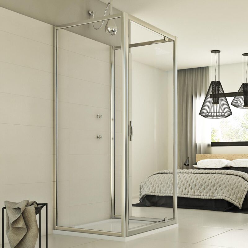 foto del prodotto box doccia 3 lati battente vetro trasparente h 198 mod. cristal trio1 anta 70x90x70 ap. 90 cm rettangolare
