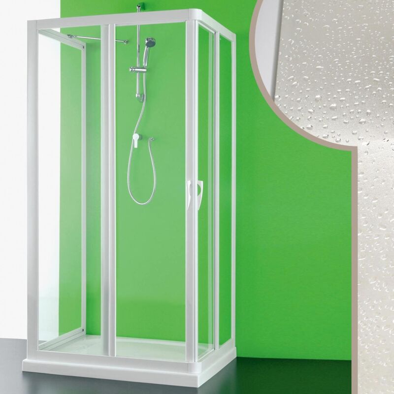 foto del prodotto box doccia 3 lati in acrilico mod. venere h 190 cm 70x70x70 cm apertura centrale