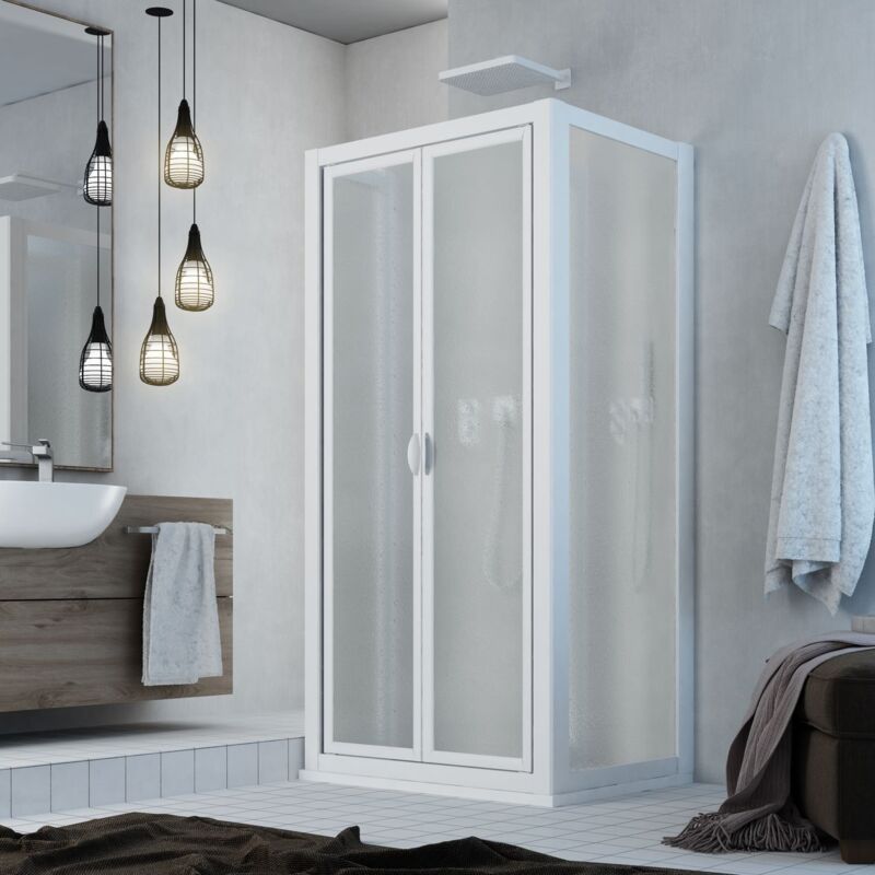 foto del prodotto box doccia 3 lati saloon 70x100x70 cm h 190 in acrilico mod. delta trio