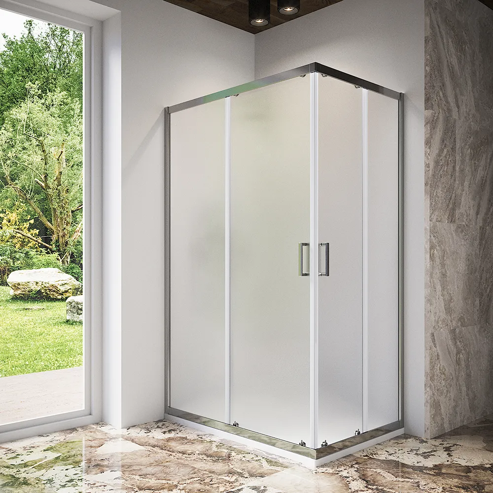 foto del prodotto box doccia 70x100 cm angolare scorrevole vetro stampato 6 mm h185 tonga