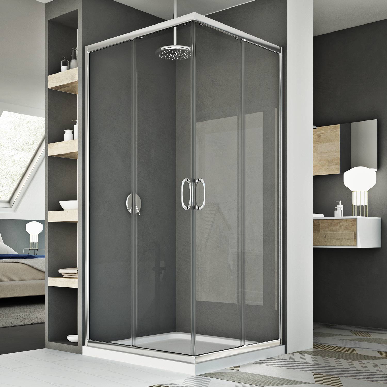 foto del prodotto box doccia 70x120cm h185 trasparente mod. junior