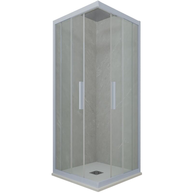 foto del prodotto box doccia 70x80 angolare scorrevole blu vintage h 200 kolors