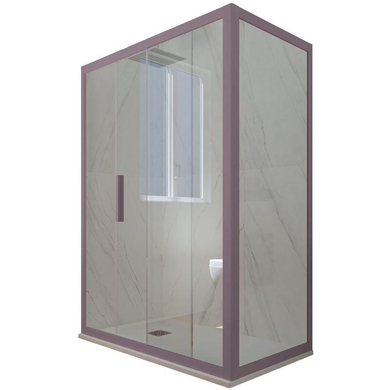 foto del prodotto box doccia 75x110 1 anta scorrevole h 200 lavanda deco duo