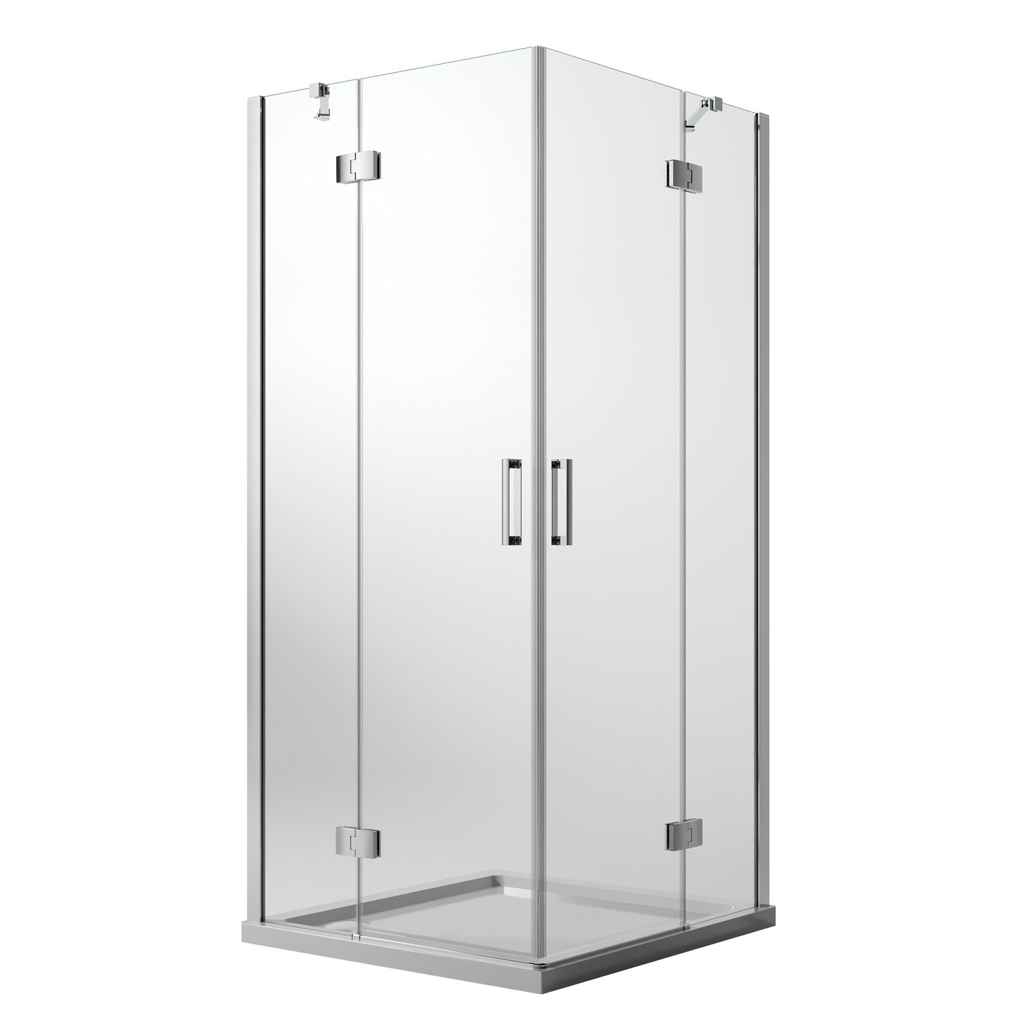 foto del prodotto box doccia 75x120 cm h190 trasparente con easyclean mod. flip anta anta ap. battente