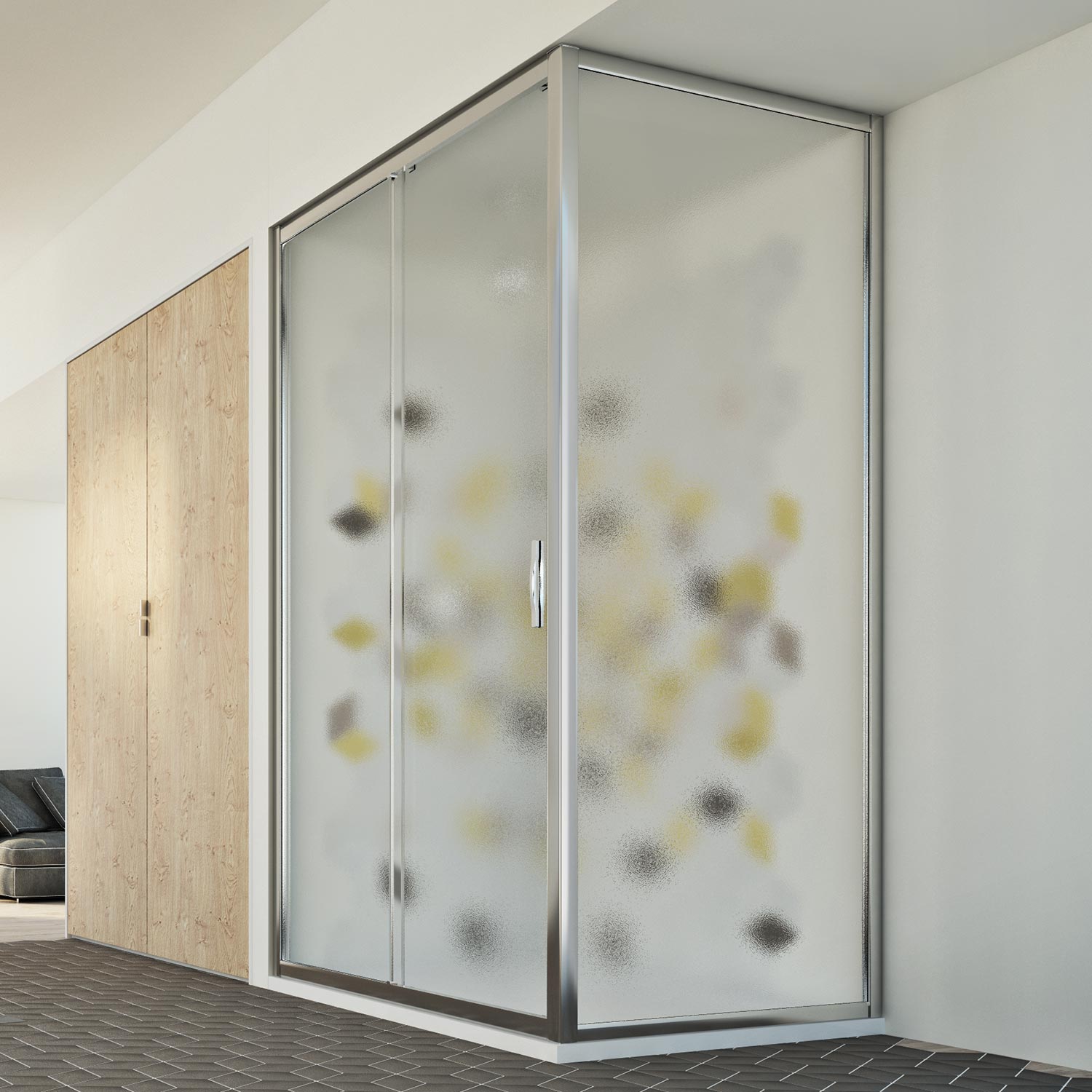 foto del prodotto box doccia 75x140 cm h198 stampato c mod. young duo 1 anta