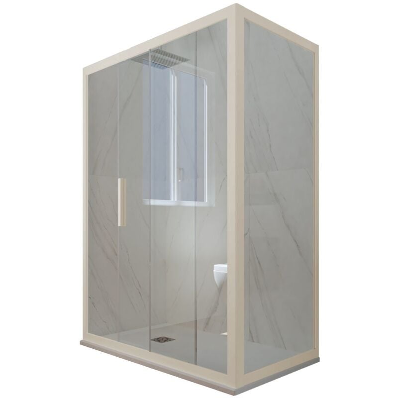 foto del prodotto box doccia 80x110 1 anta scorrevole h 200 champagne deco duo