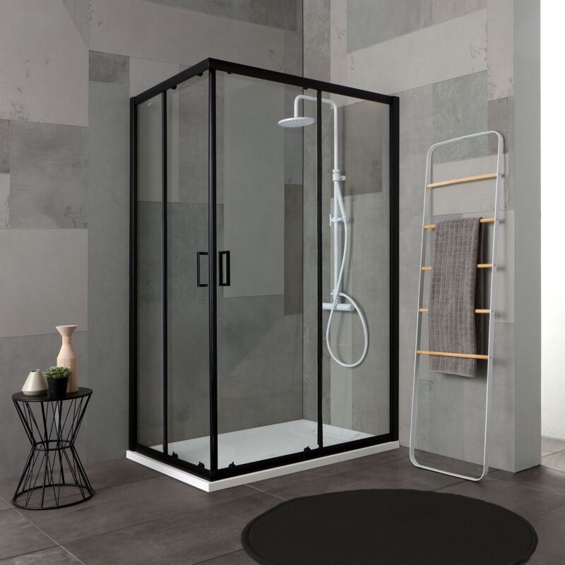 immagine 0 del prodotto box doccia 80x120 profilo nero opaco