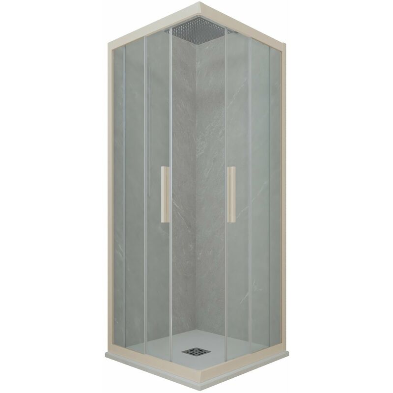 foto del prodotto box doccia 80x80 angolare scorrevole champagne h 200 kolors