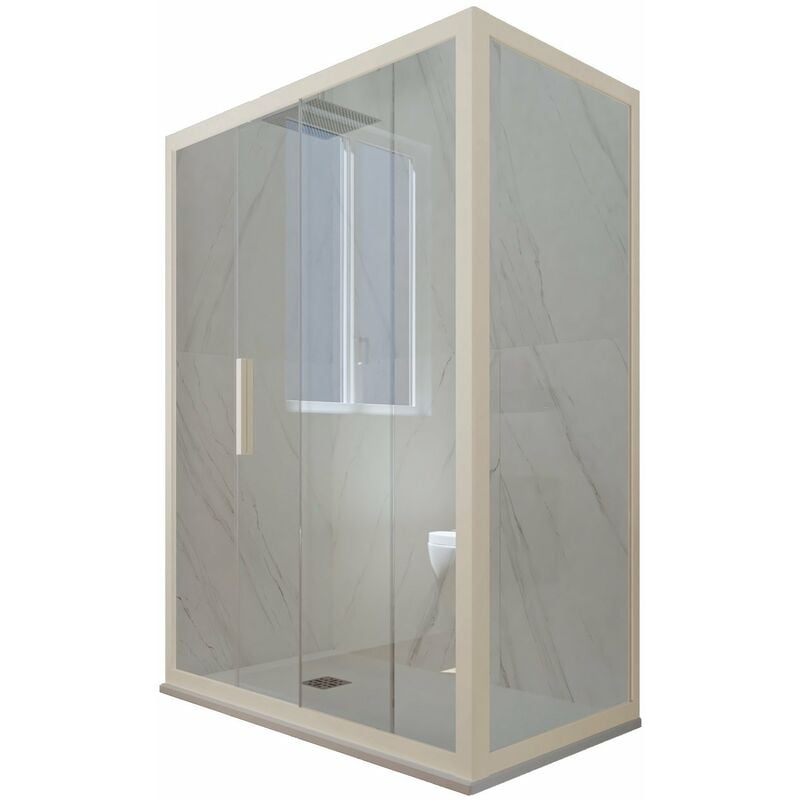 foto del prodotto box doccia 90x120 1 anta scorrevole h 200 champagne deco duo