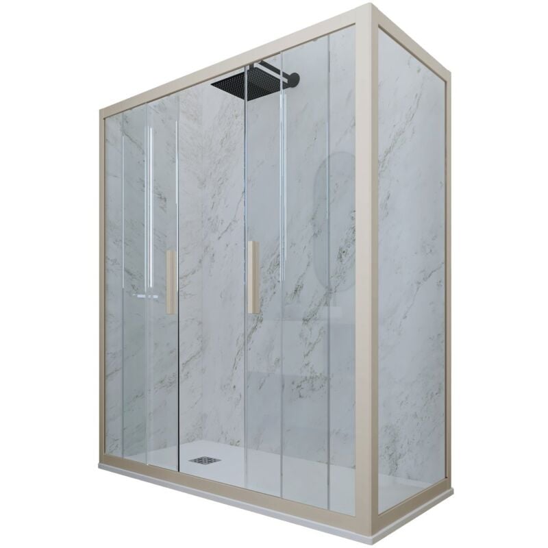 foto del prodotto box doccia 90x120 2 ante scorrevole h 200 champagne glam duo