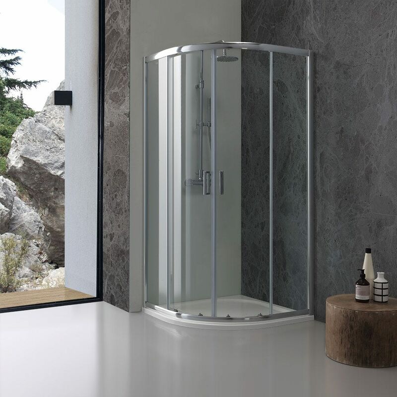foto del prodotto box doccia 90x90 semicircolare giada cristallo 6 mm trasparente