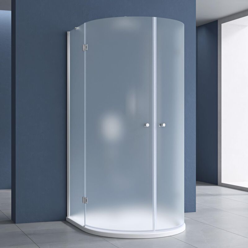 foto del prodotto box doccia 90x90x190cm, cabina bagno vetro di sicurezza esg vetro smerigliato incluso rivestimento facile da pulire ravenna03s doporro