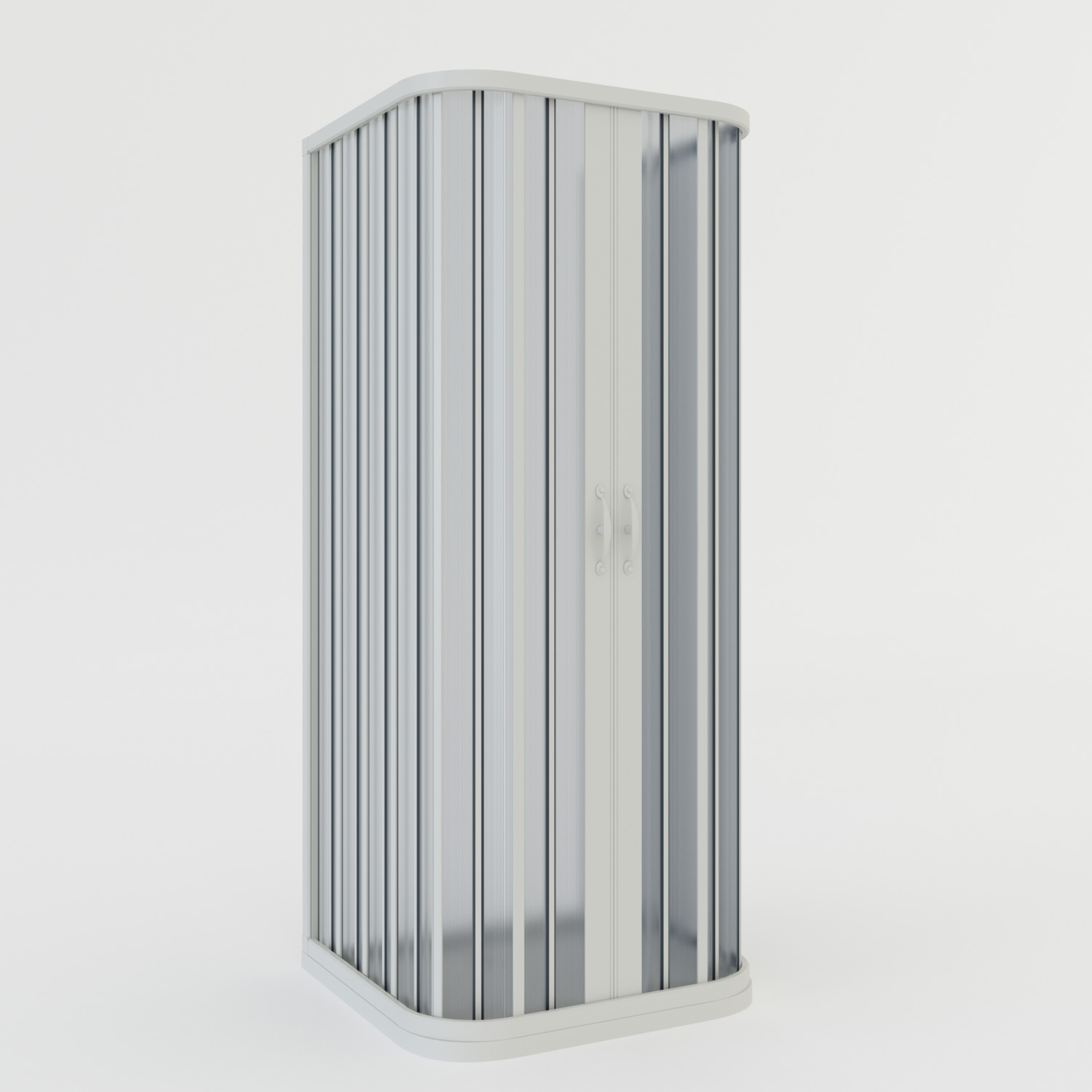 foto del prodotto box doccia a 3 lati in pvc a soffietto 80x100x80 cm h 185 mod. narciso con apertura centrale