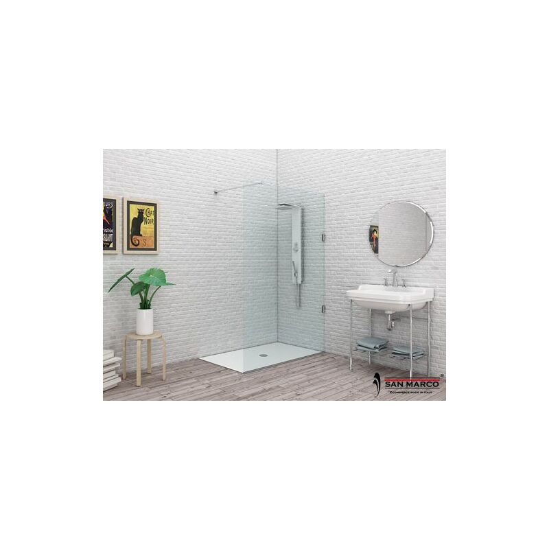foto del prodotto box doccia a parete fissa essenzial walk in cm 160