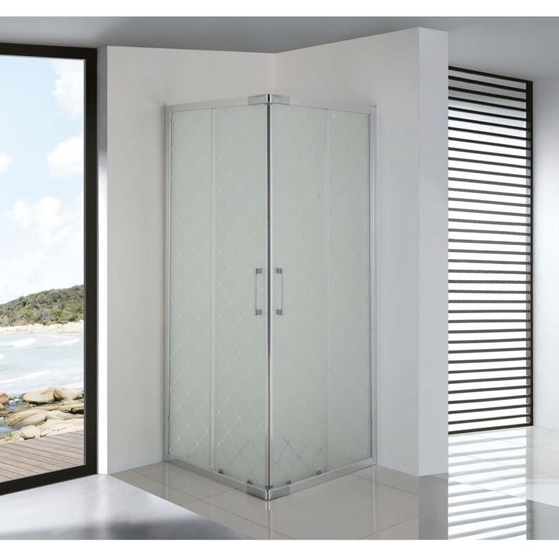foto del prodotto box doccia angolare 69 79x89 99h185cm satinato a r