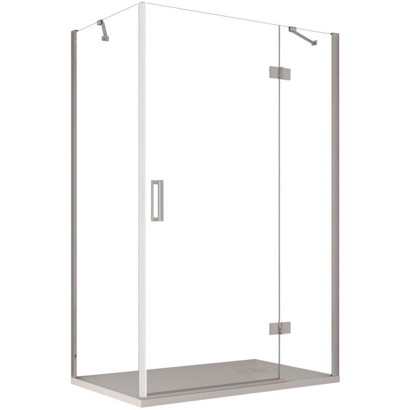 foto del prodotto box doccia angolare 70x100 cm 1 anta battente in cristallo trasparente 8mm h195 bonussi ilenia