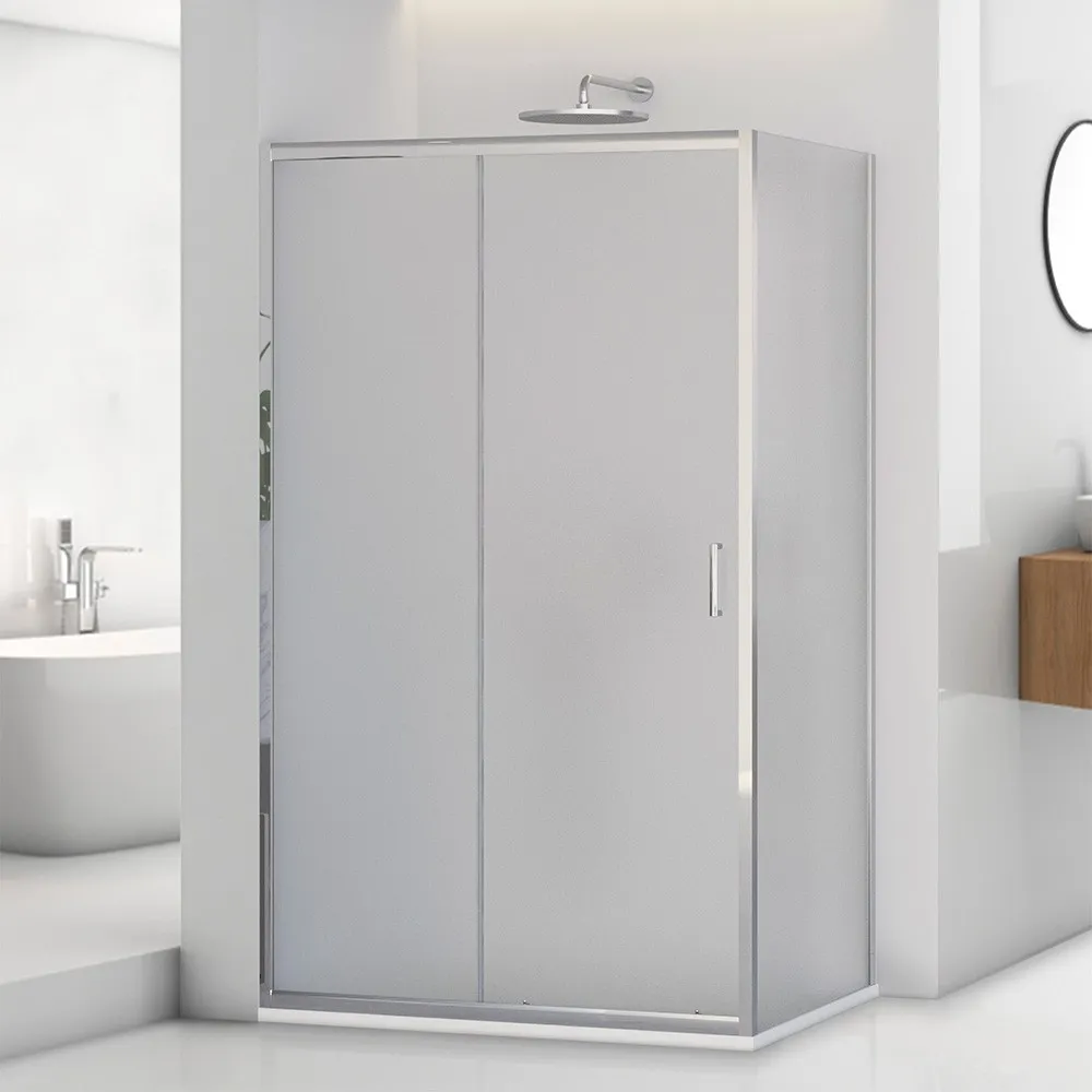 foto del prodotto box doccia angolare 70x110 cm scorrevole con vetro stampato tay
