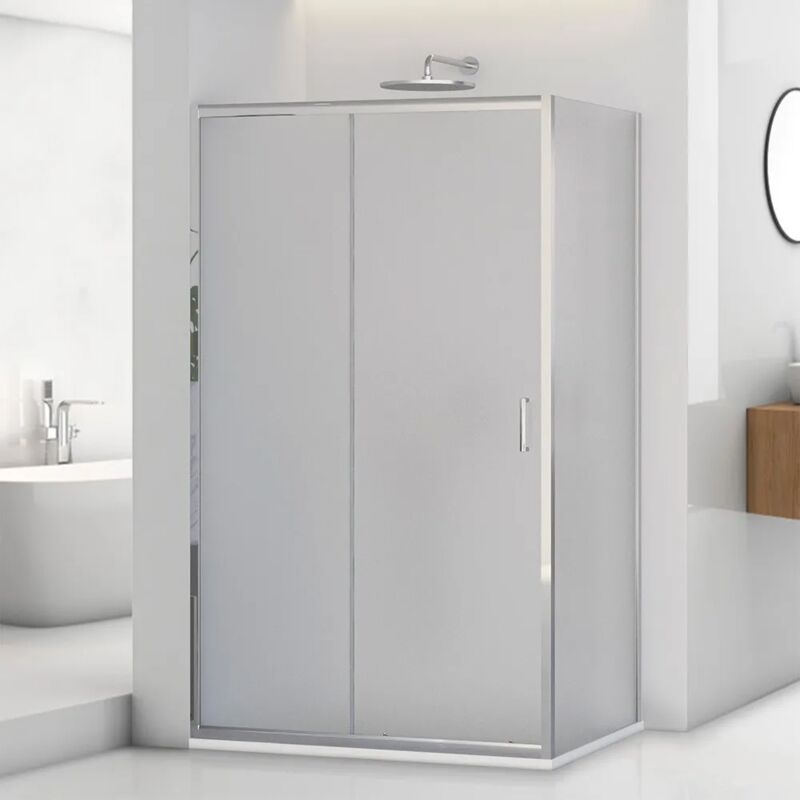 foto del prodotto box doccia angolare 70x120 cm scorrevole con vetro stampato tay