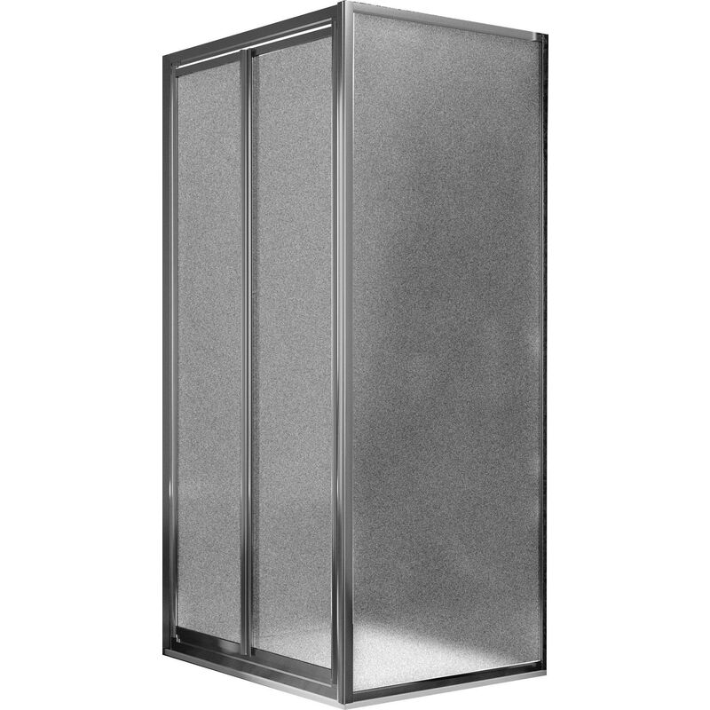 foto del prodotto box doccia angolare 75x70 cm 2 ante battenti in cristallo opaco 4 6mm h185 fosterberg skagen duo