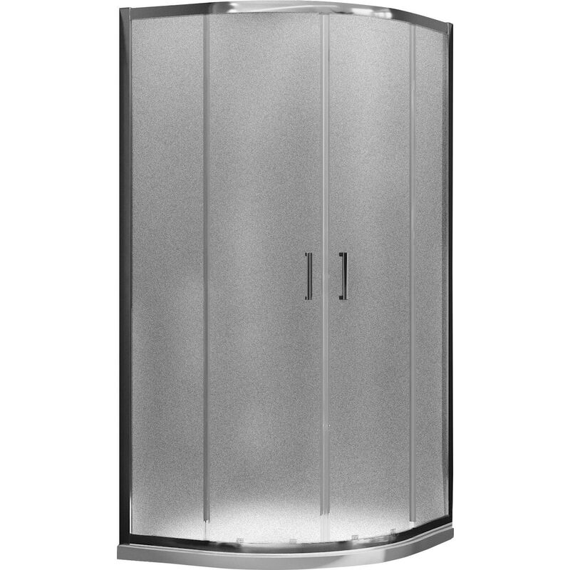foto del prodotto box doccia angolare 80x80 cm 2 ante scorrevoli in cristallo opaco 6mm h185 fosterberg dragor