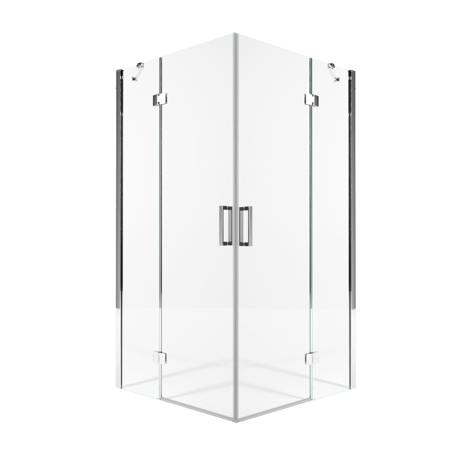 foto del prodotto box doccia angolare 80x90 cm 2 ante battenti in cristallo trasparente 8mm h195 bonussi ilenia