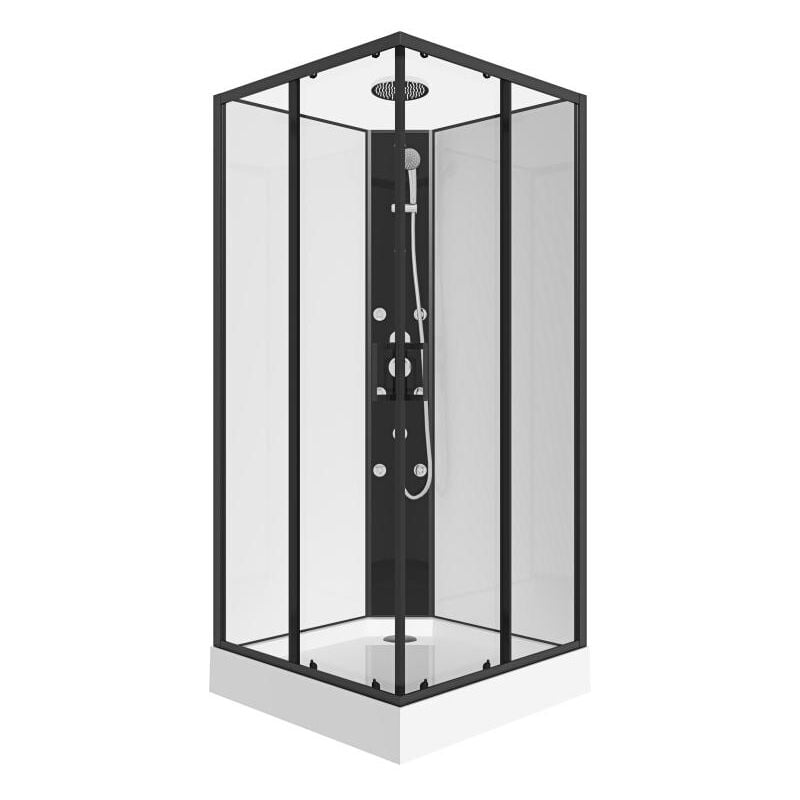 foto del prodotto box doccia angolare idromassaggio l80 x l80 x h225 cm kivora