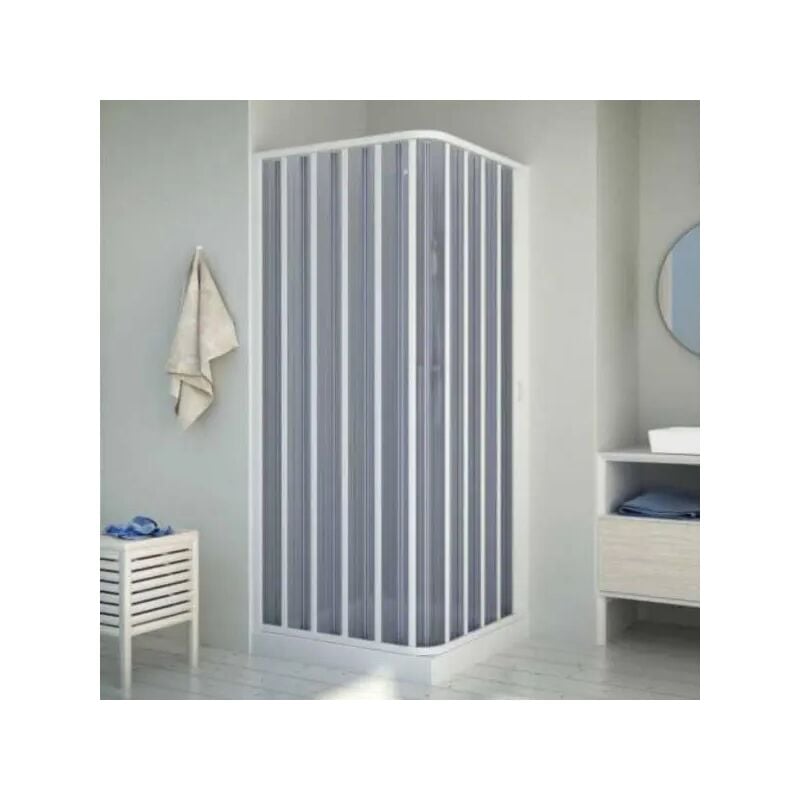 foto del prodotto box doccia angolare in pvc modello colibri alfa plus h.188 cm 80-60x80-60 - spazio ingresso max 84 cm forte