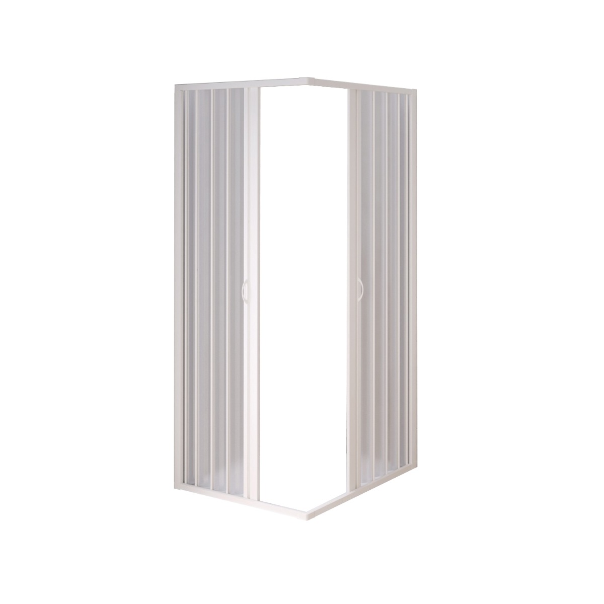 foto del prodotto box doccia angolare pvc a soffietto 110x110 h 185 mod. nova kit box