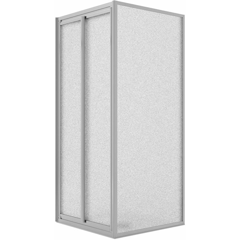 foto del prodotto box doccia angolare saloon 2 ante battente vetro stampato h 185 mod. clint 90x90 cm ap. 90