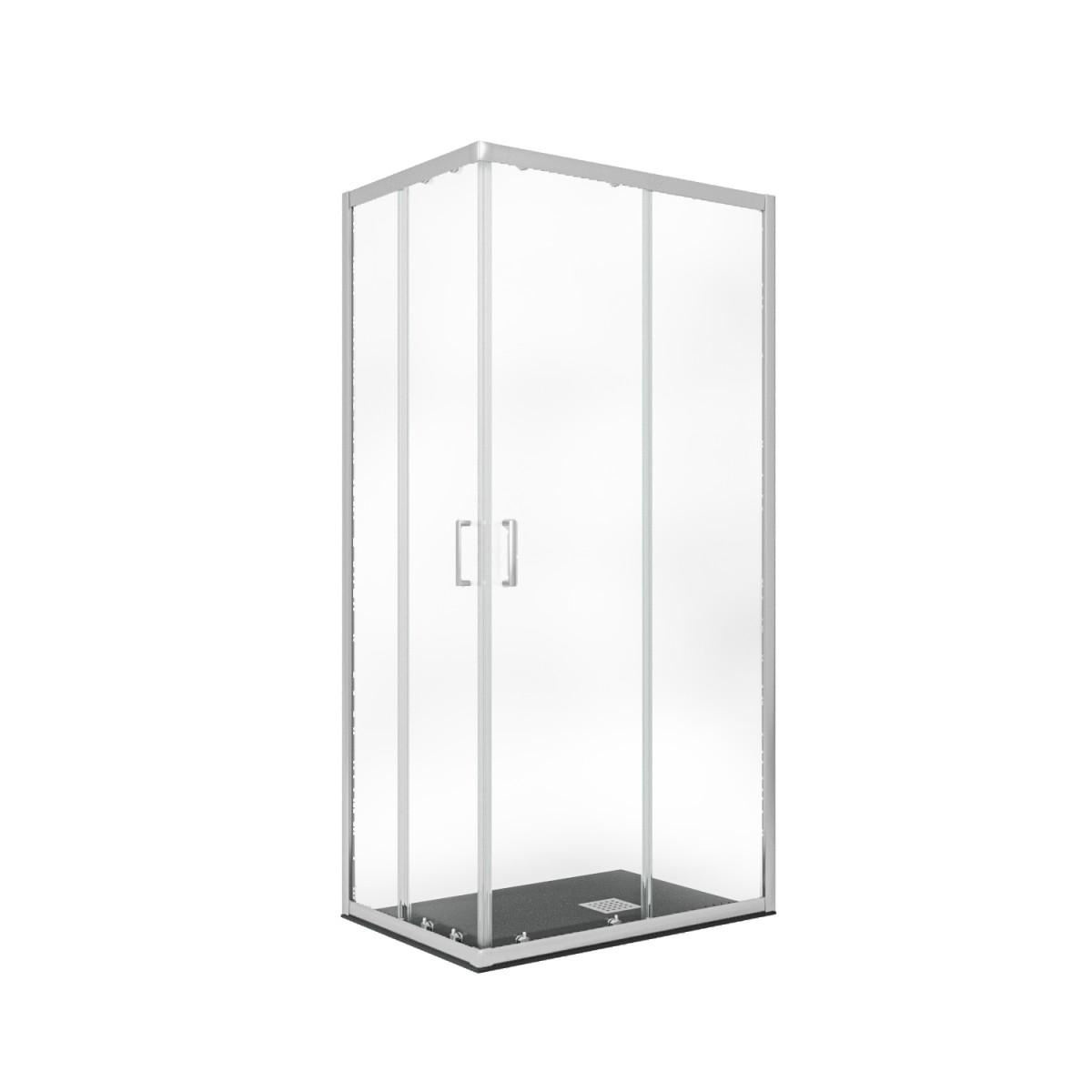 foto del prodotto box doccia angolare trasparente 195 6mm matias, misura 90x90