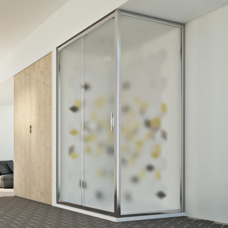 foto del prodotto box doccia angolare vetro stampato h 198 mod. young duo 1 anta 90x100 cm