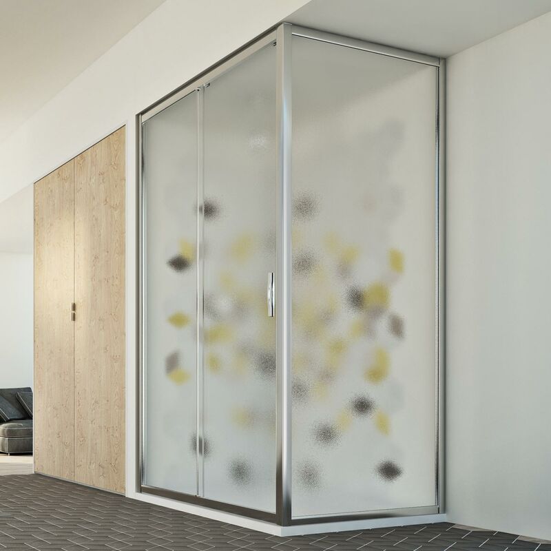 foto del prodotto box doccia angolare vetro stampato h 198 mod. young duo 1 anta 90x140 cm