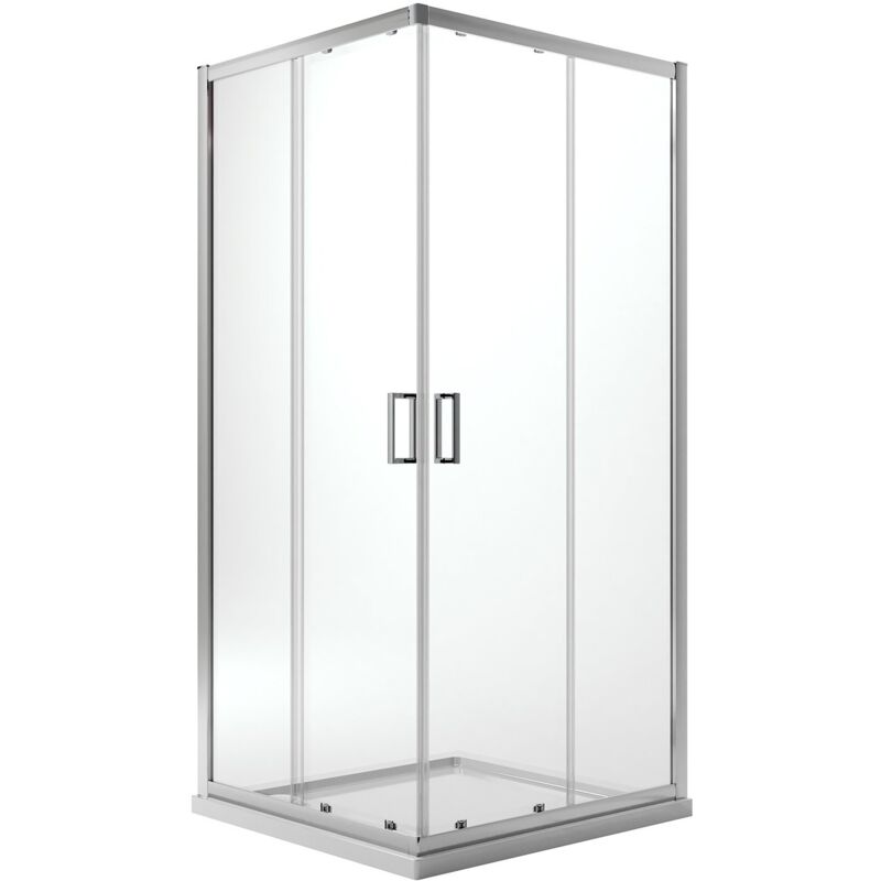 foto del prodotto box doccia angolare vetro trasparente h 198 mod. ready 80x120 cm rettangolare