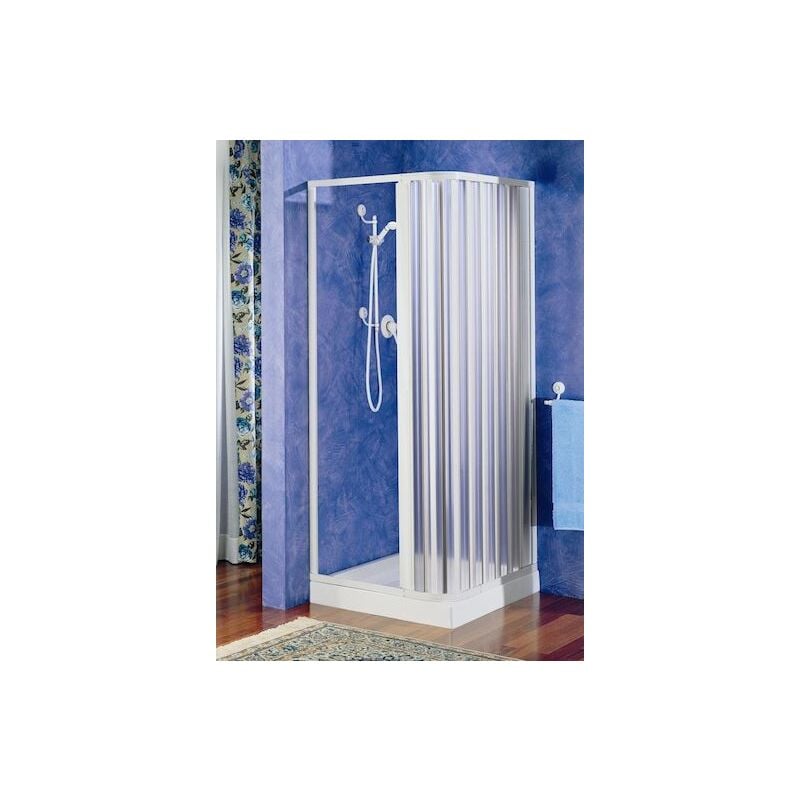 foto del prodotto box doccia con porta a soffietto in pvc 75x75 cm