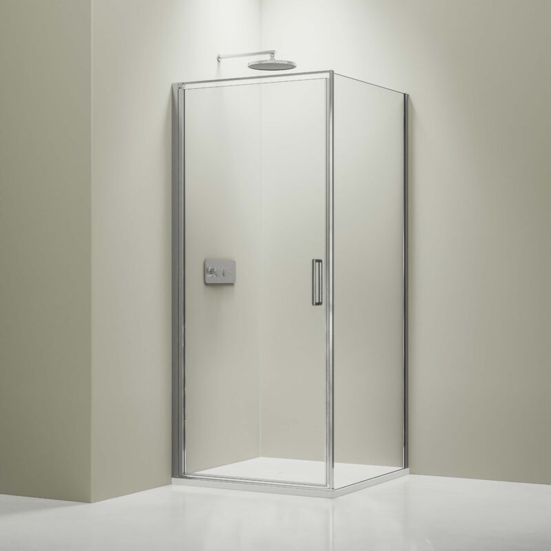 foto del prodotto box doccia con rivestimento nano vetro trasparente 6mm ex416s 80 x 80 x 195 cm