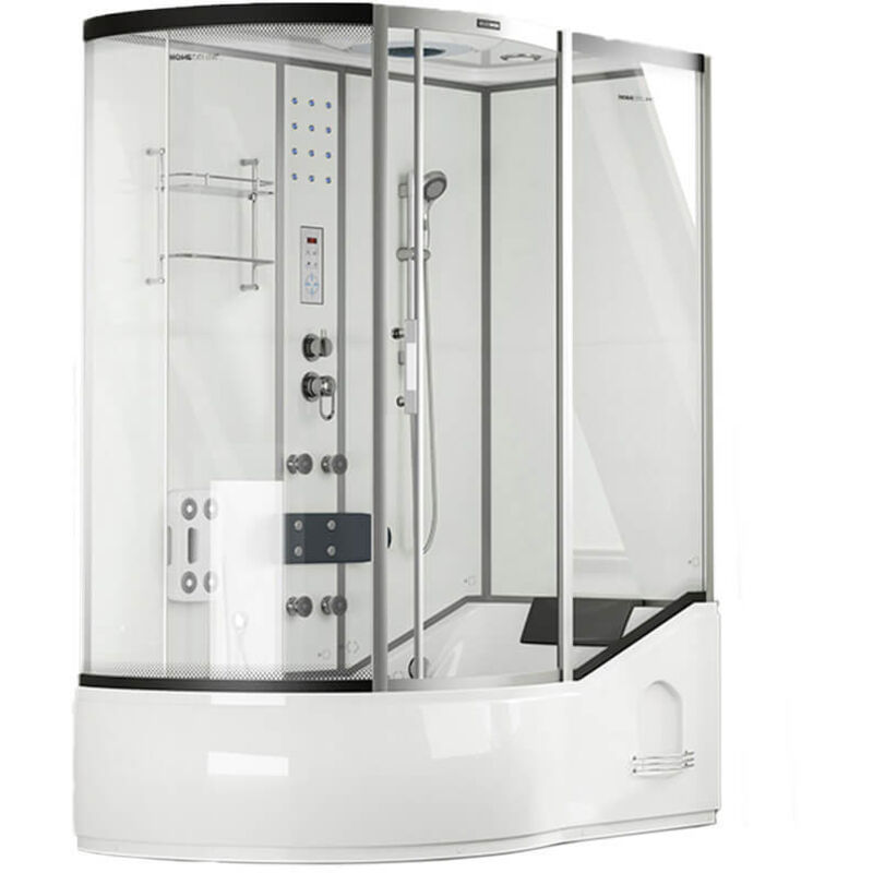 foto del prodotto box doccia con vasca allin 2in1 170 x 90 bianco sinistra display laterale sinistra, colore bianco home deluxe