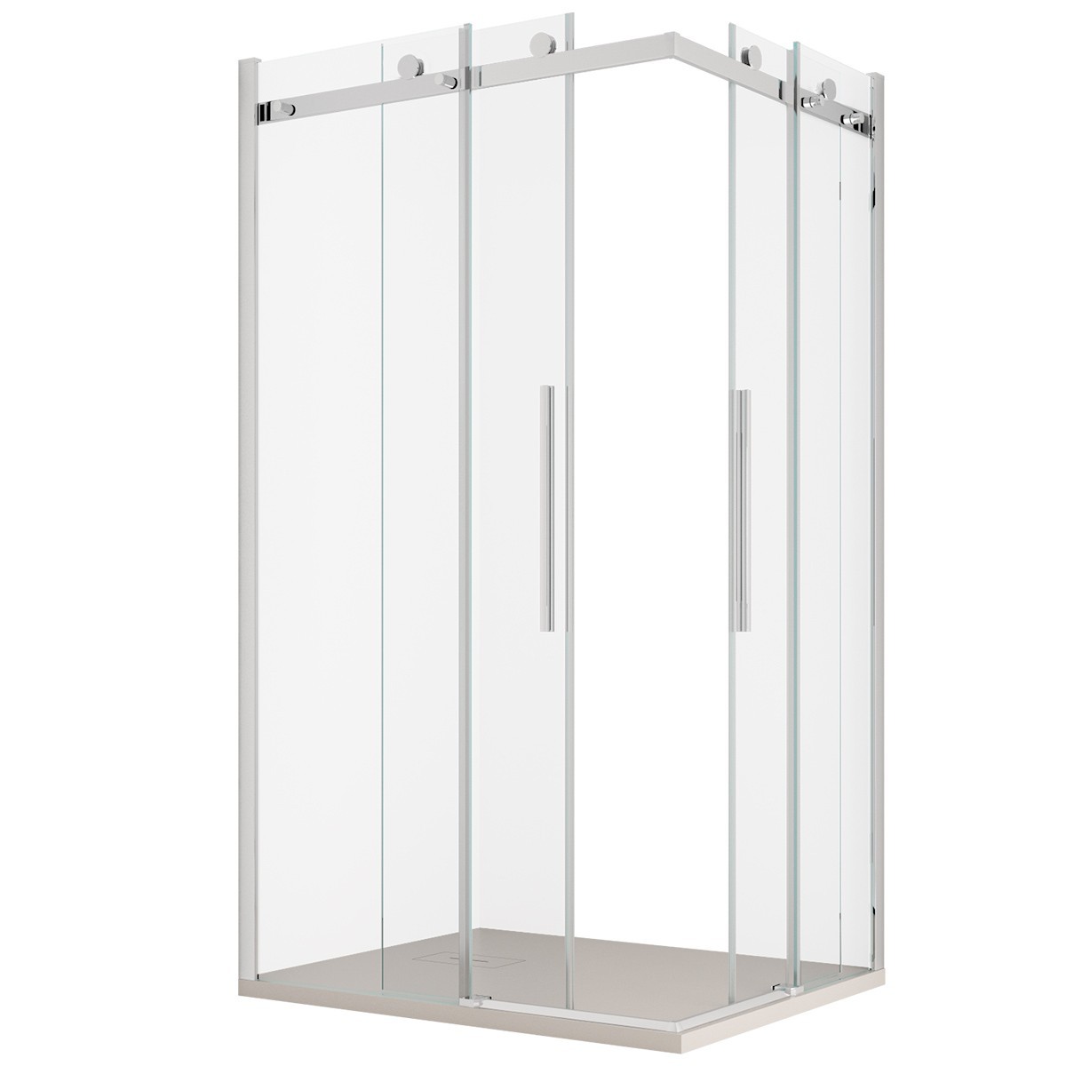 foto del prodotto box doccia due lati anticalcare scorrevole 8mm h200 melissa, misura 75x75