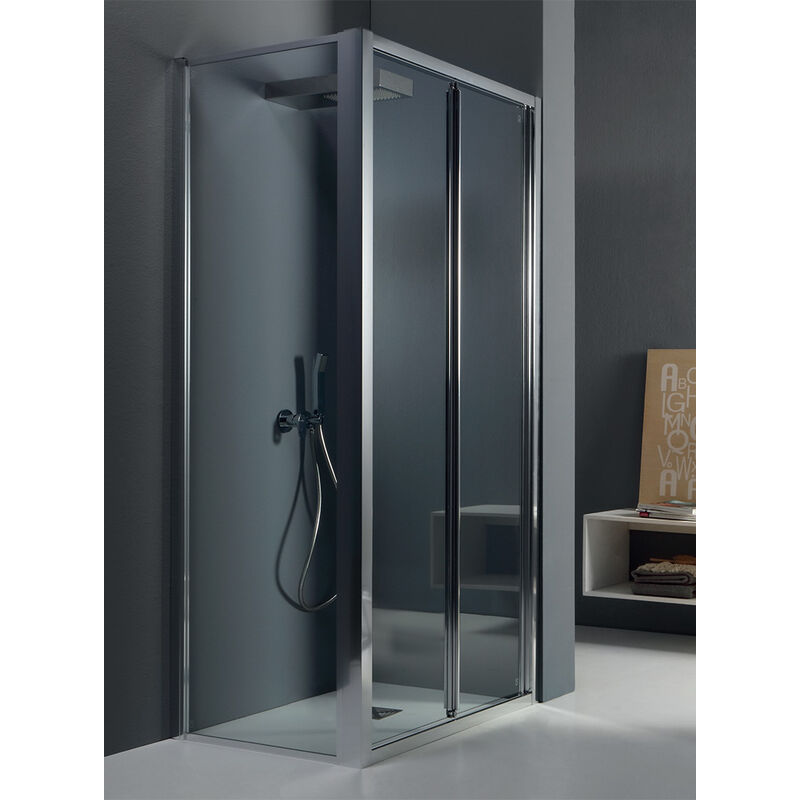 foto del prodotto box doccia fps30 cristallo 6 mm satinato 65x120 con profilo cromo