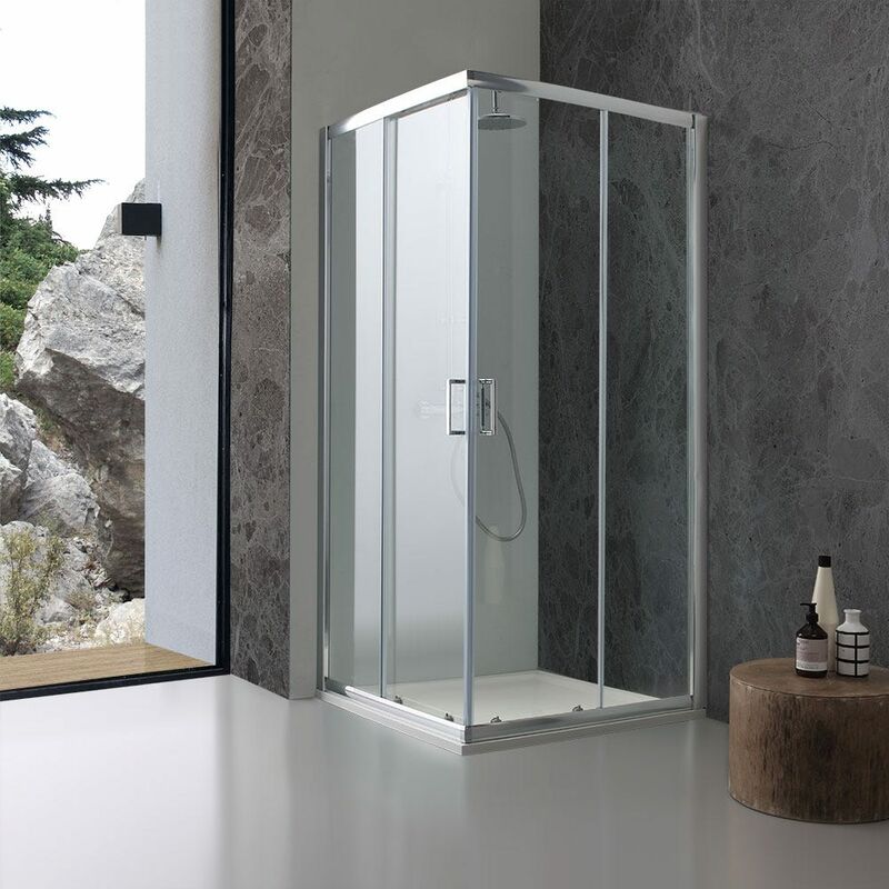 foto del prodotto box doccia giada 80x80 trasparente porte scorrevoli giada
