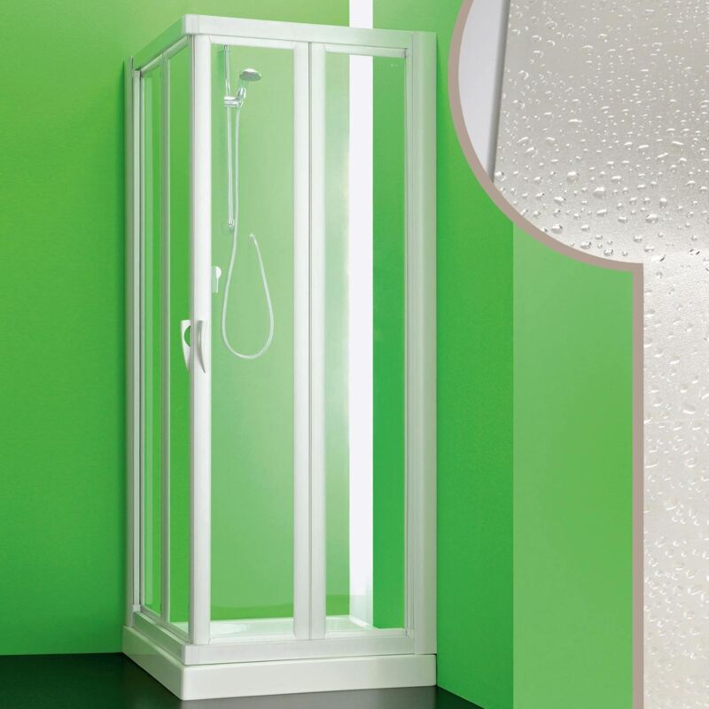 foto del prodotto box doccia in acrilico h 190 cm mod. giove 80x80 cm con apertura a libro