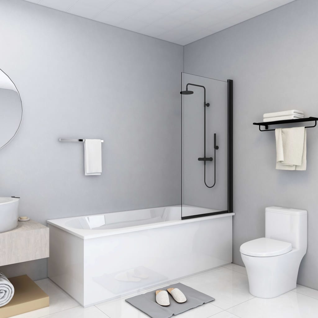 foto del prodotto box doccia in esg 68x130 cm nero cod mxl 49458