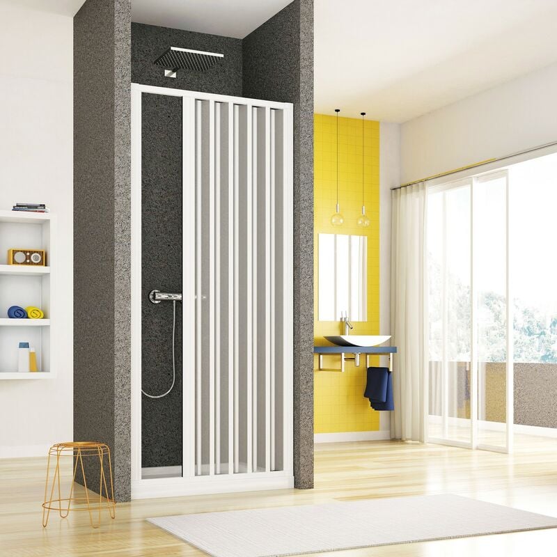 foto del prodotto box doccia in pvc 1 lato con apertura laterale a soffietto, misura 120