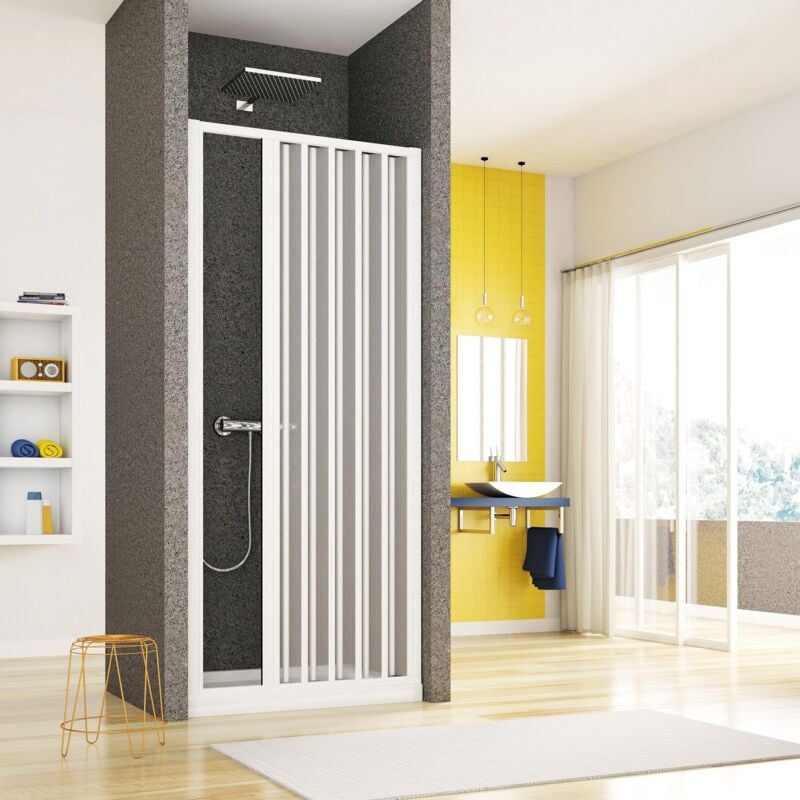 foto del prodotto box doccia in pvc 1 lato con apertura laterale a soffietto, misura 170