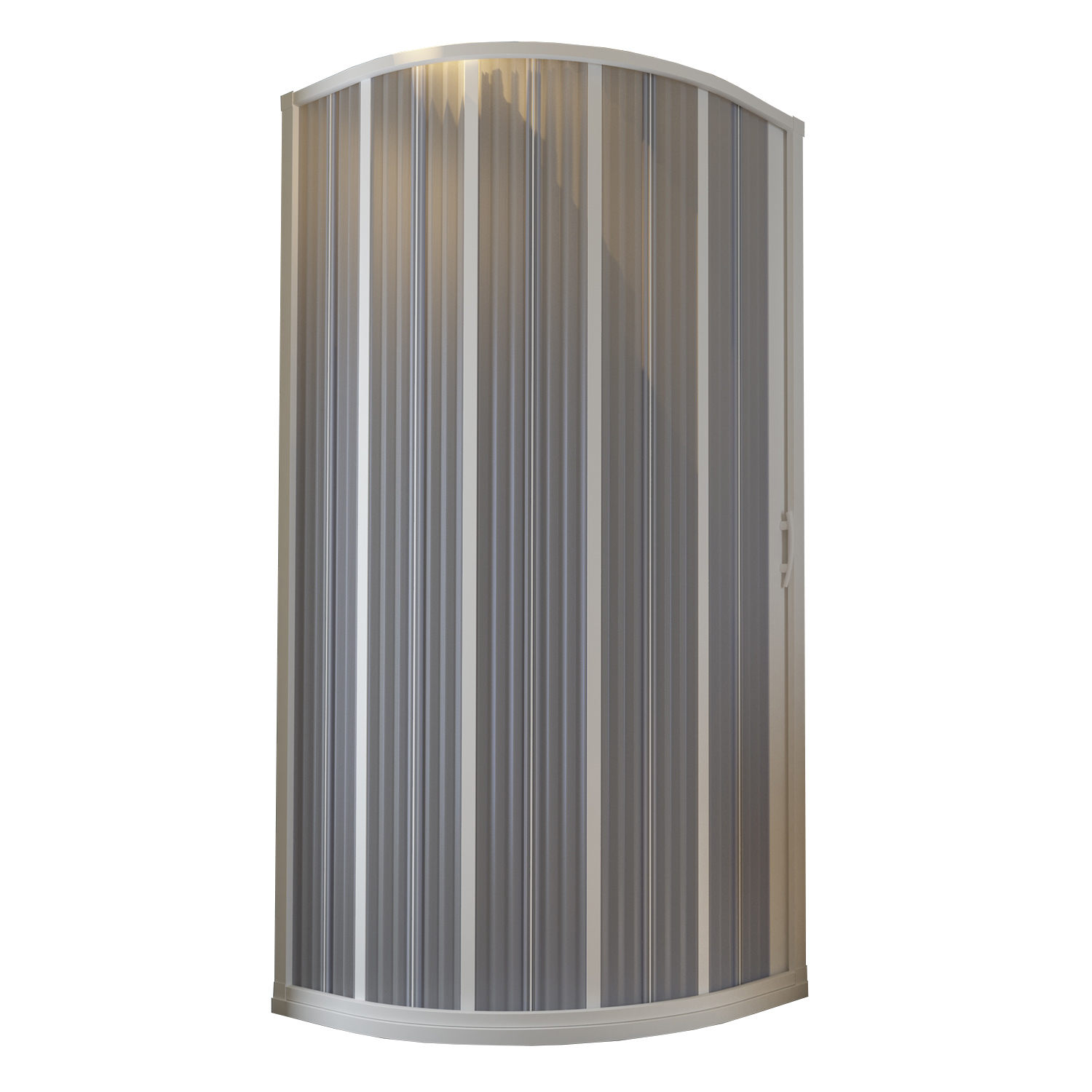 foto del prodotto box doccia in pvc 90x70cm h185 a soffietto semicircolare con apertura laterale colore bianco mod. flex