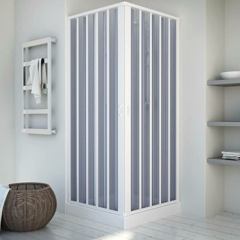 foto del prodotto box doccia in pvc angolare con apertura a soffietto 80 x 120 modello balena