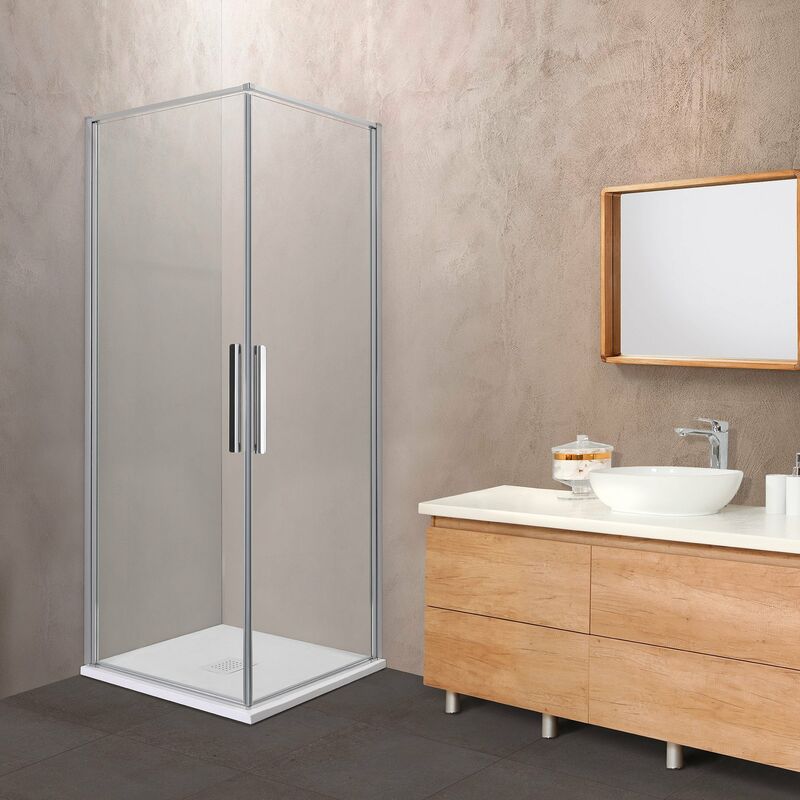 foto del prodotto box doccia oslo doppia porta battente rettangolare 90x70 cm altezza 200 cm cristallo 6 mm