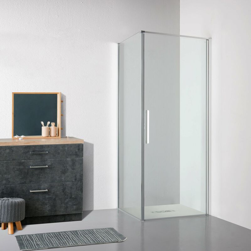 foto del prodotto box doccia oslo porta battente rettangolare 90x70 cm altezza 200 cm cristallo 6 mm