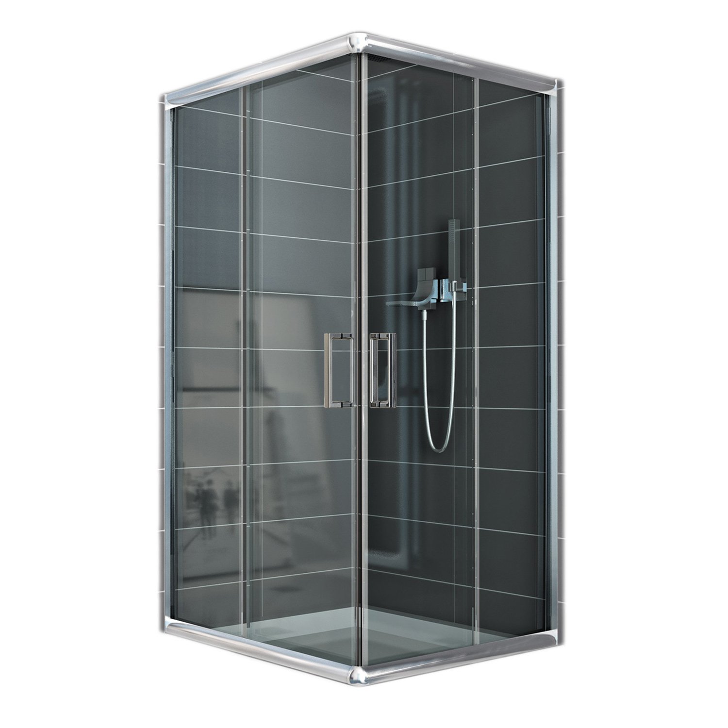 foto del prodotto box doccia rettangolare 70x120 h185 trasparente 6mm mod. alabama