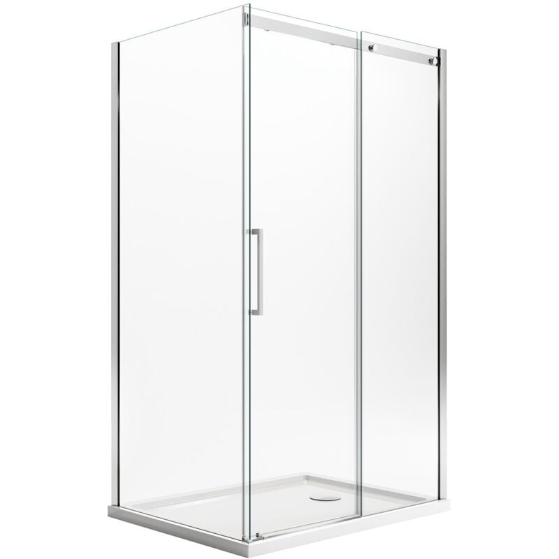 foto del prodotto box doccia rettangolare con easyclean h 200 vetro trasparente 8 mm mod. prime duo 1 anta 70x140 cm versione destra